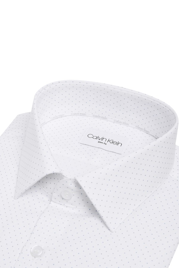 Calvin Klein Slim Shirt Dot Print Easy Care 