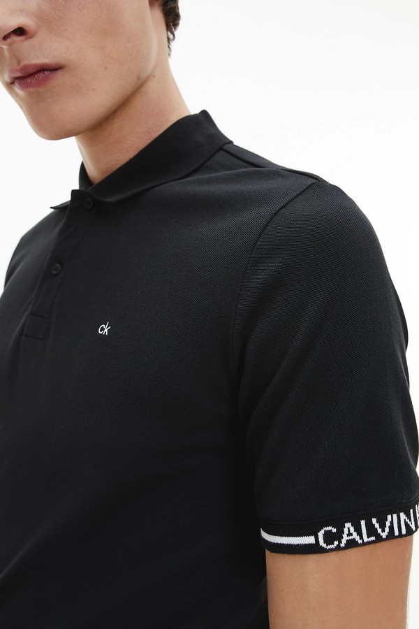 Calvin Klein Polo Logo Cuff Slim Fit