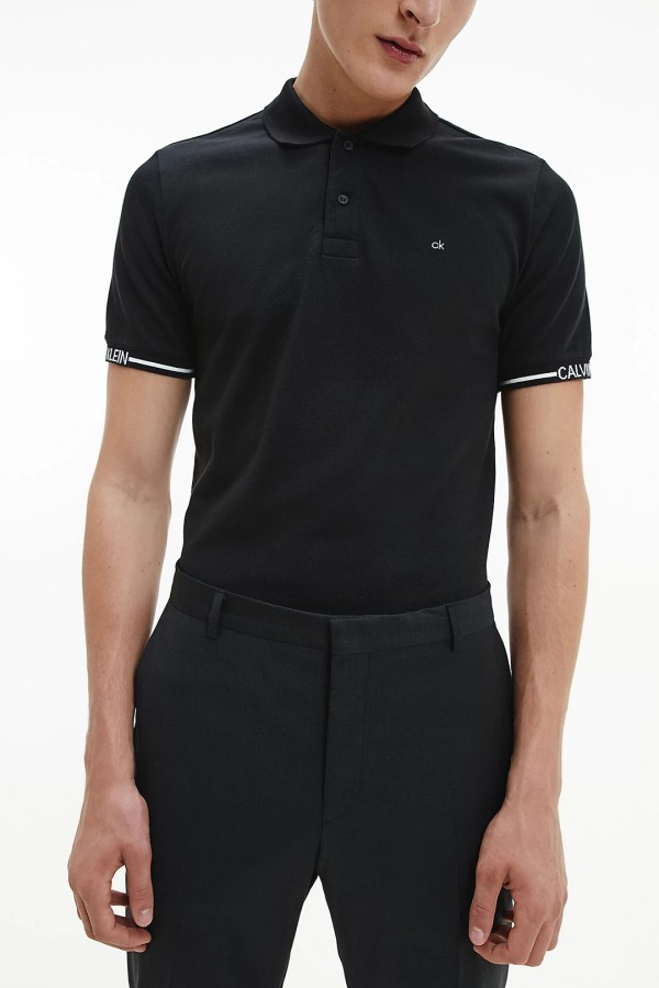 Calvin Klein Polo Logo Cuff Slim Fit