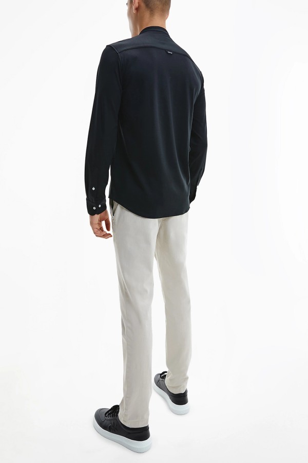 Calvin Klein Shirt Slim Stand Collar Knitted