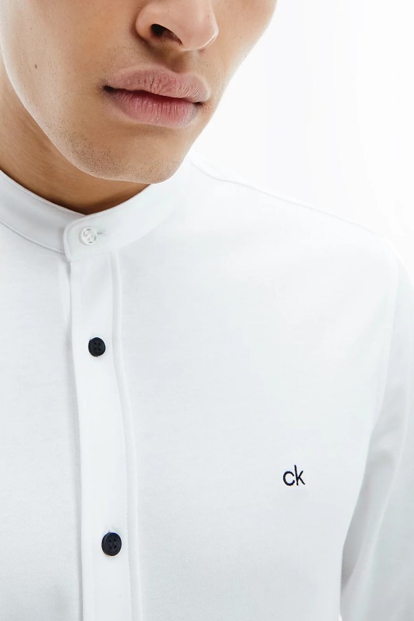 Calvin Klein Shirt Slim Stand Collar Knitted