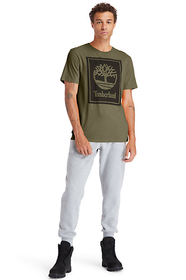 Timberland Top YC SS Stack Logo Tee Reg 