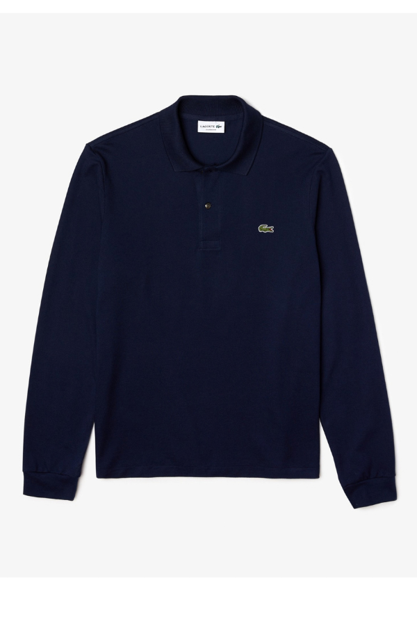 Ανδρική Μακρυμάνικη Μπλούζα Polo Lacoste Original L.12.12 - Μπλε Σκούρο