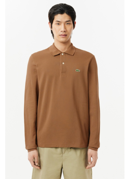 Ανδρική Μακρυμάνικη Μπλούζα Polo Lacoste Original L.12.12 - Cookie