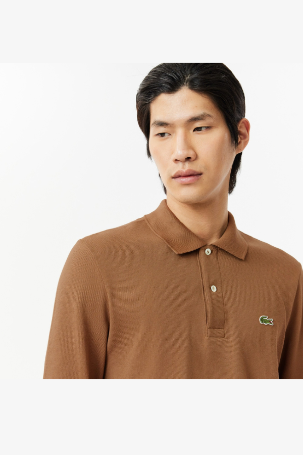 Ανδρική Μακρυμάνικη Μπλούζα Polo Lacoste Original L.12.12 - Cookie