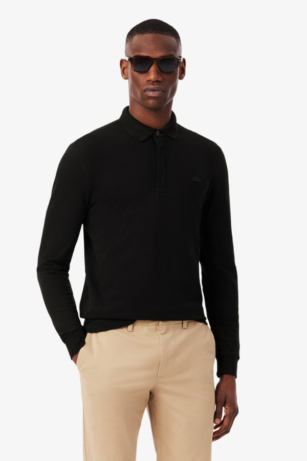 Ανδρική Μακρυμάνικη Μπλούζα Polo Lacoste Smart Paris Stretch Piqué